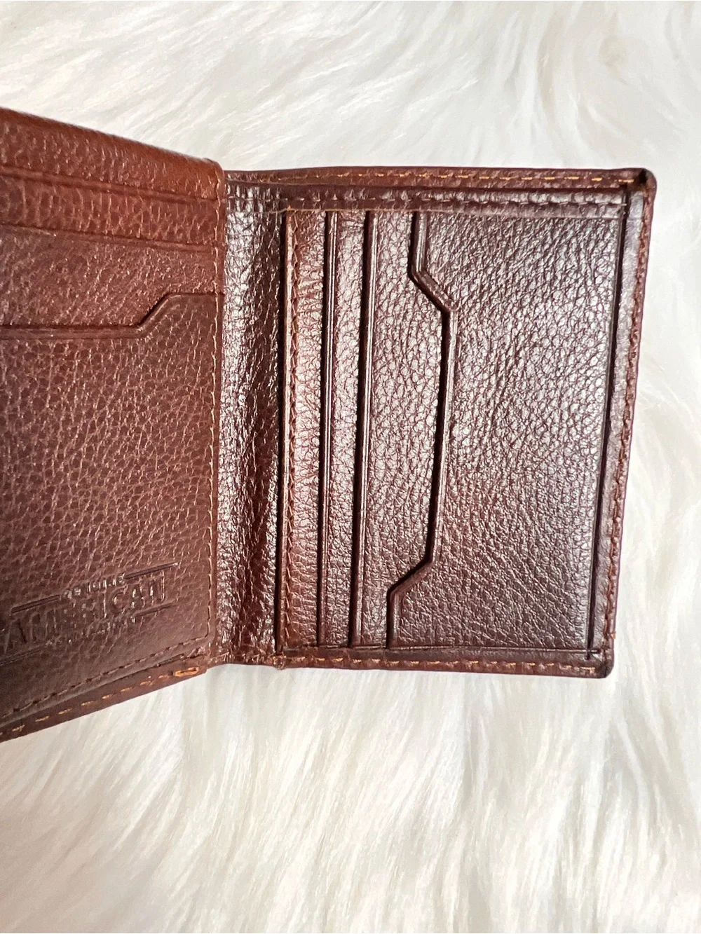 Classic Brown Leather Men's Trifold Wallet